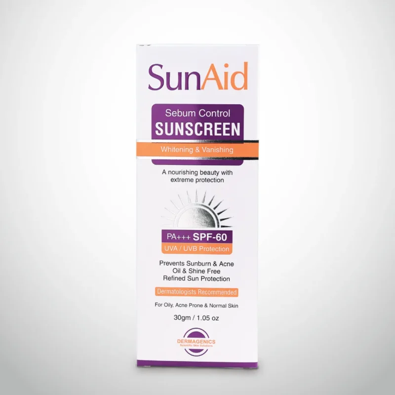 SunAid Sebum Control Sunscreen SPF 60 | Oil-Free Matte Finish | Dermagenics